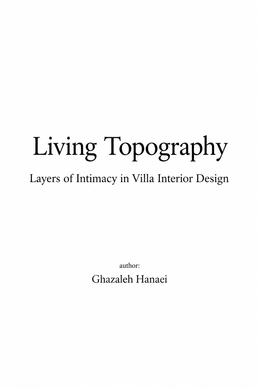 Living Topography
